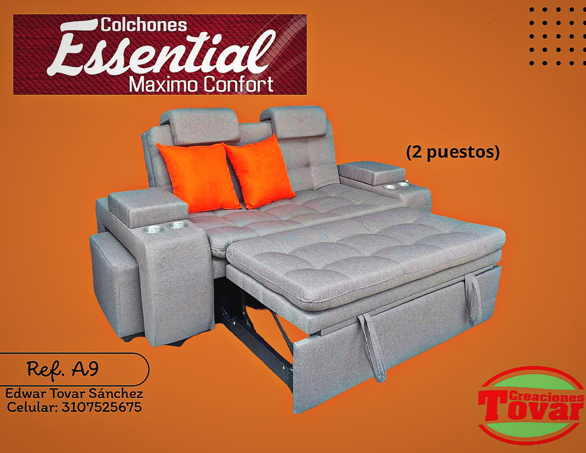 Sofa Cama Ref. A9 Santorini 2 Puestos - Creaciones Tovar