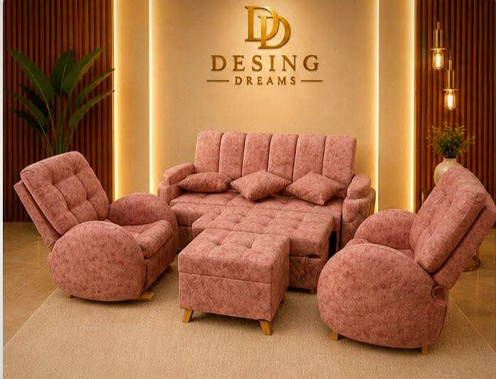 Sala Completa Venecia 3 Puestos Carrito con Sillones
