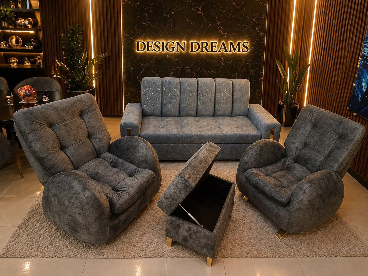Sala Completa Venecia 2 Puestos Carrito con Sillones